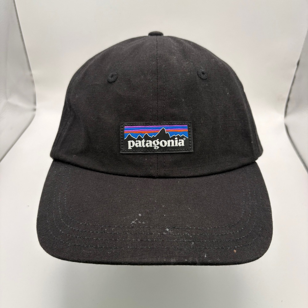 Patagonia Black Cotton Organic Baseball Cap Mountains‎ Logo Adjustable